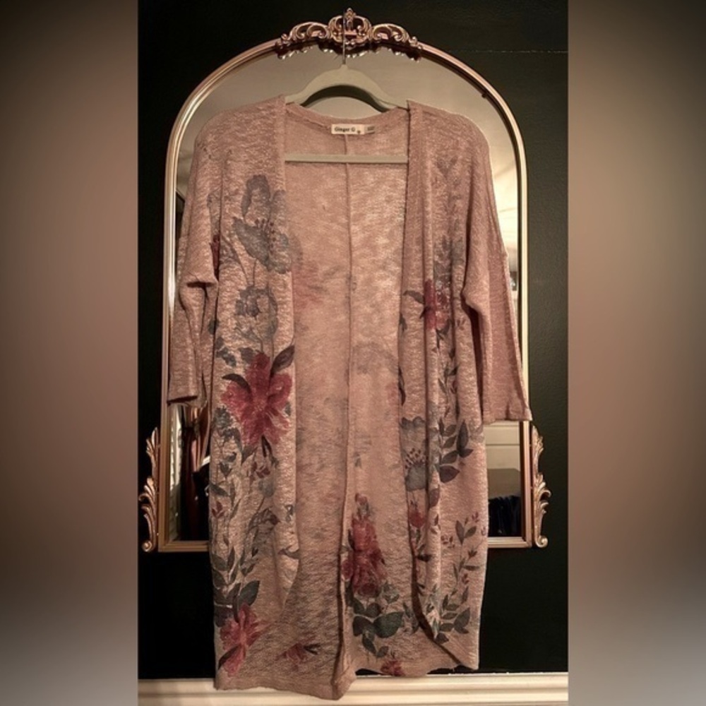 Ginger G floral cardigan, size Medium